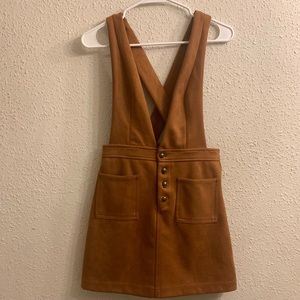 Skirt overalls burnt orange